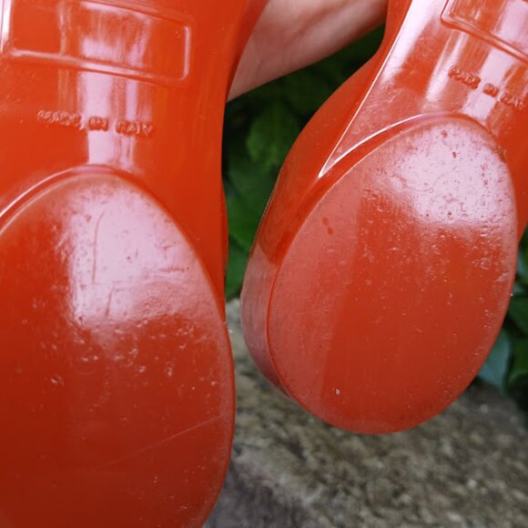 🍊 Delicious tangerine Furla ballerina jelly flats made in Italy 🍊 - Picture 11 of 12